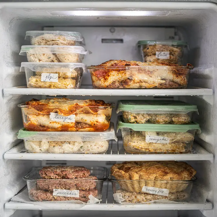 Refeições prontas no freezer para só aquecer